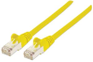 Intellinet Premium Netzwerkkabel - Cat6a - S/FTP - 100% Kupfer - Cat6a-zertifiziert - LS0H - RJ45-Stecker/RJ45-Stecker - 0,5 m - gelb - 0,5 m - Cat6a - S/FTP (S-STP) - RJ-45 - RJ-45